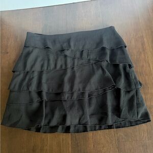 Zara  Black Ruffle Short Skirt Sizes Small
